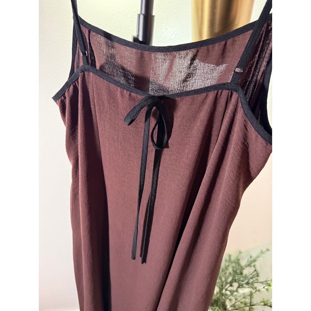 chocolate maxi dress black brown 90s indie sleaze midsize xl sexy cute date euc